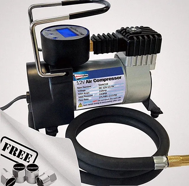 Air Compressor Inflator Pump Hi Speed Auto Cut-Off Digital Car Tyre SWAC18+CP