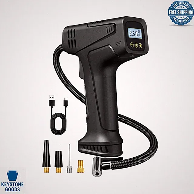 Cordless Portable Tire Inflator with Auto Shut-Off