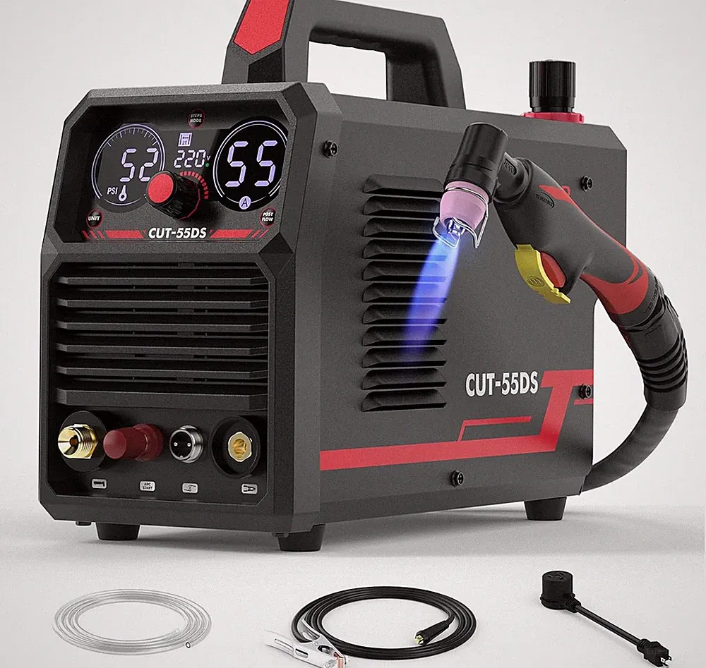 CUT-55DS Plasma Cutter 55Amp Non Touch Pilot Arc Air Power Large Digital Display