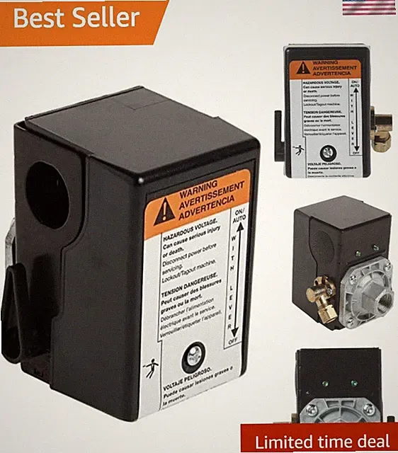 Ingersoll-Rand Pressure Switch for Efficient Compressor Control - 5.5 x 4.5 in