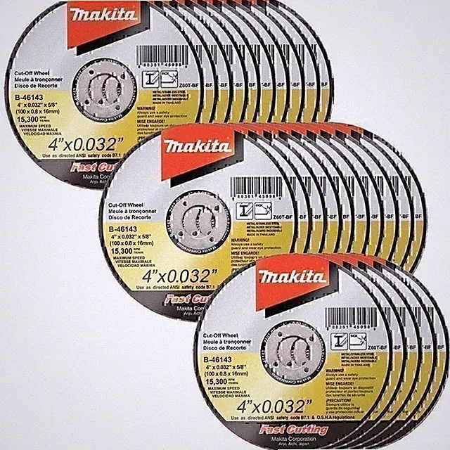 Makita B-46143-25 4" x .032" x 5/8" Ultra Thin Cut-Off Wheel 25 P