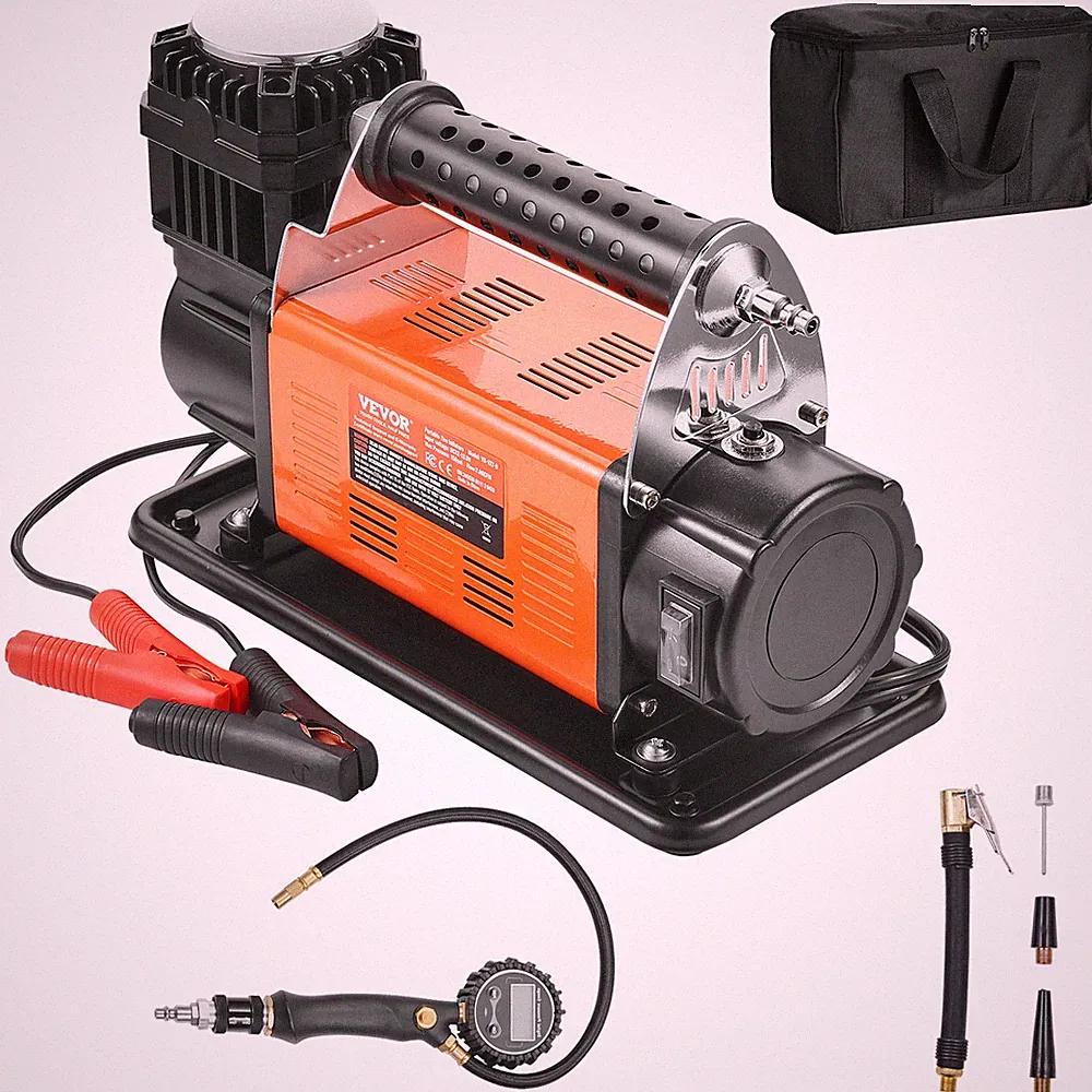 VEVOR 12V Heavy Duty Portable Air Compressor Car Tire Inflator 7.06CFM 150PSI